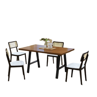 Megafurniture | Sorenzo Wooden Dining Set (1+6) | Dining Set