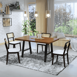 Megafurniture | Sorenzo Wooden Dining Set (1+6) | Dining Set