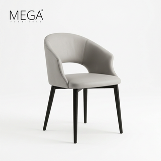 Elska Marble Dining Table & Spical Faux Leather Dining Chair Set (1+8)
