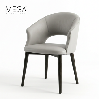 Elska Marble Dining Table & Spical Faux Leather Dining Chair Set (1+8)