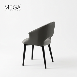 Elska Marble Dining Table & Spical Faux Leather Dining Chair Set (1+8)