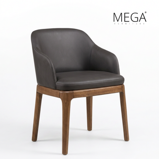 Varda Marble Dining Table & Svela Faux Leather Dining Chair Set (1+6)