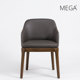 Varda Marble Dining Table & Svela Faux Leather Dining Chair Set (1+6)