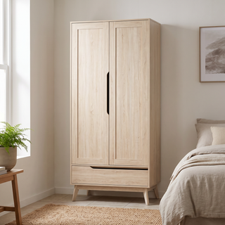 Trystan 2 Door Wooden Wardrobe