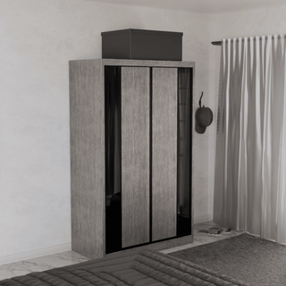 Megafurniture | Valkyrie Modular Wardrobe (Black Glass) | Modular Wardrobe