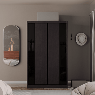 Megafurniture | Valkyrie Modular Wardrobe (Black Glass) | Modular Wardrobe