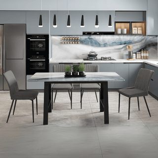 Megafurniture | Varek Marble Dining Set (1+6) | Dining Set