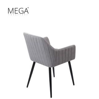 Iver Round Marble Dining Table & Varen Pet-Friendly Fabric Dining Chair Set (1+8)