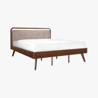 Megafurniture | Vera Walnut Wooden Bed | Wooden Bed Frame