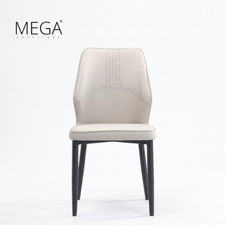 Evren Round Dining Table & Veronie Faux Leather Dining Chair Set (1+8)
