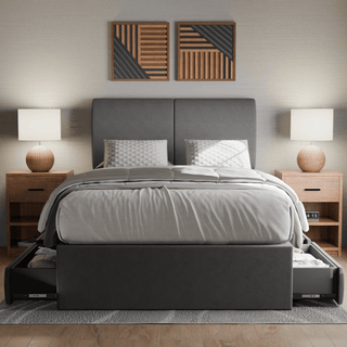 Megafurniture | Vivienne Fabric Drawer Bed (Water Repellent) | Drawer Bed