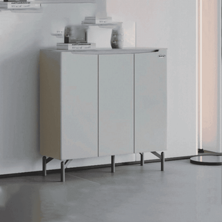 Megafurniture | Weslyn 3 Door Shoe Cabinet with Jade Stone Top (90cm) | Shoe Cabinet