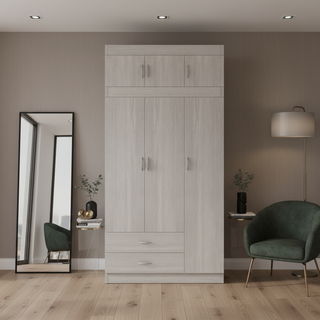 Quinton 3 Door Open Wardrobe with Top