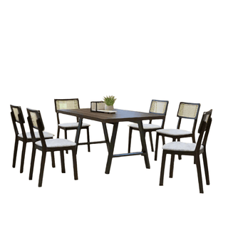 Megafurniture | Wystan Wooden Dining Set (1+6) | Dining Set
