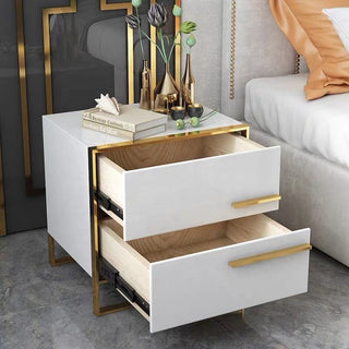 Diona White Bedside Table