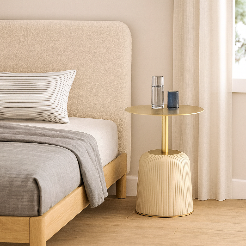 Fable Fluted Side Table (40cm) – Megafurniture