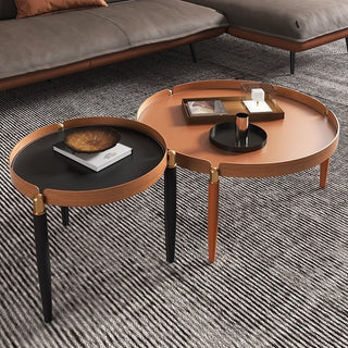 Eclipse Faux Leather Nesting Coffee Table