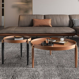 Eclipse Faux Leather Nesting Coffee Table