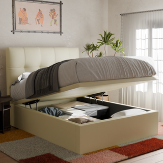 Devon Faux Leather Storage Bed