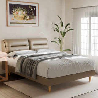 Hanubee Faux Leather Bed Frame