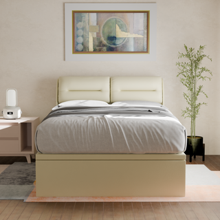 Hanubee Faux Leather Storage Bed