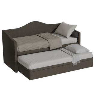 Zaxe Fabric Pull Out Bed with Storage