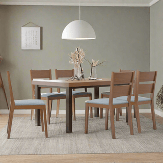 Megafurniture | Xerxes Wooden Dining Set (1+6) | Dining Set
