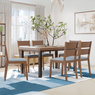 Megafurniture | Xerxes Wooden Dining Set (1+6) | Dining Set