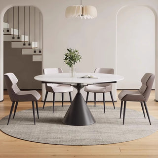 Yuna Sintered Stone Round Extendable Dining Table