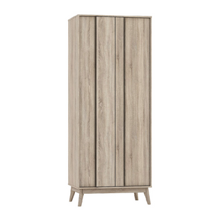 Megafurniture | Yeira 2 Door Wooden Wardrobe (80cm) | Open Door Wardrobe