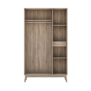 Megafurniture | Yeira 3 Door Wooden Wardrobe | Open Door Wardrobe