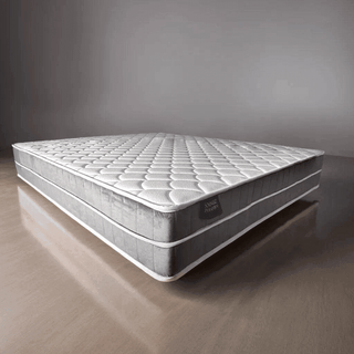 Megafurniture | York Grey Bed Frame + Somnuz® Durafirm 10" Spring Mattress | Bed + Mattress