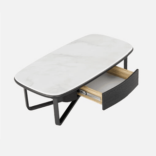 Megafurniture | Zage Coffee Table with Marble Tech Top (130cm) | Coffee Table