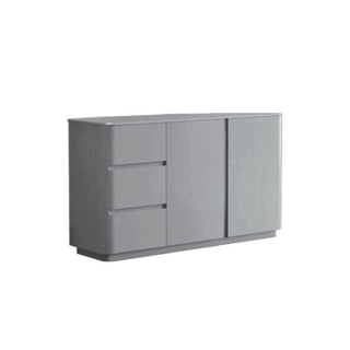 Megafurniture | Zanoelle Gloss Grey Buffet Hutch | Sideboard