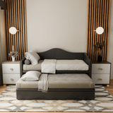 Megafurniture | Zaxe Faux Leather Pull Out Bed with Storage | Pull Out Bed