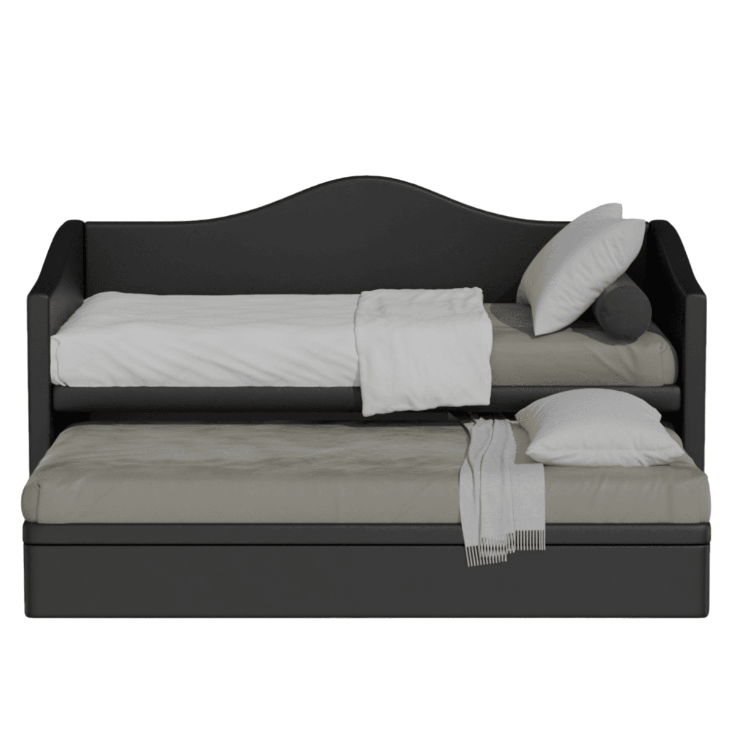Megafurniture | Zaxe Faux Leather Pull Out Bed with Storage | Pull Out Bed