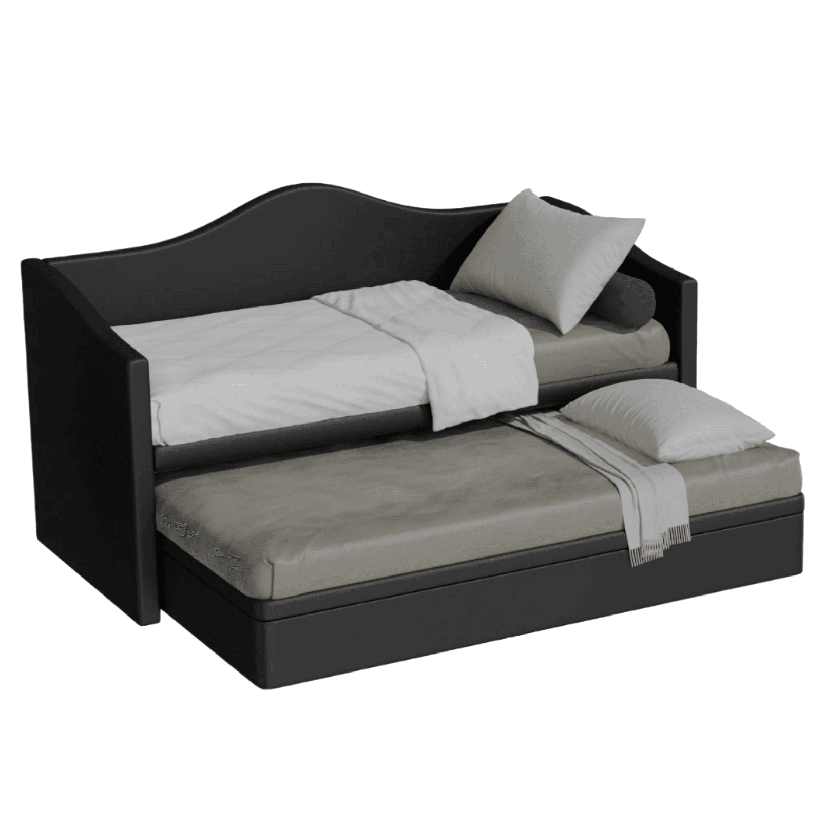 Megafurniture | Zaxe Faux Leather Pull Out Bed with Storage | Pull Out Bed