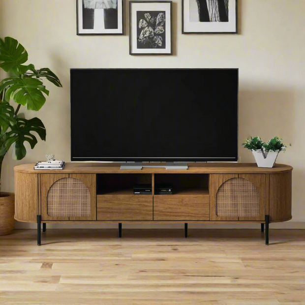 Megafurniture | Zoya Rattan Living Room Set (Coffee Table + TV Console + Shoe Cabinet) | Living Room Set