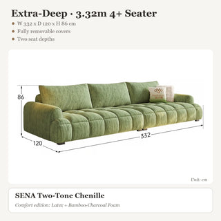 Extra-Deep · 3.32m 4+ Seater
