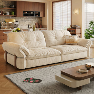 Cream cloud sofa in a living room
