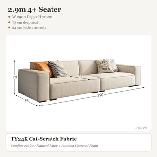 2.9m 4+ Seater
