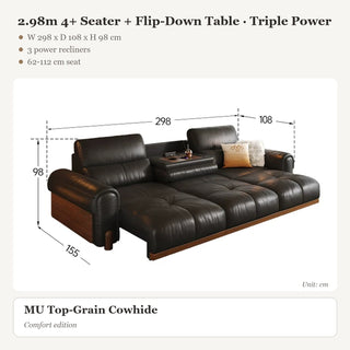 2.98m 4+ Seater + Flip-Down Table · Triple Power