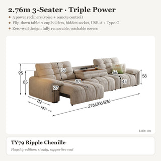 2.76m 3-Seater · Triple Power