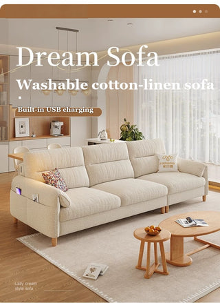Washable cotton-linen sofa