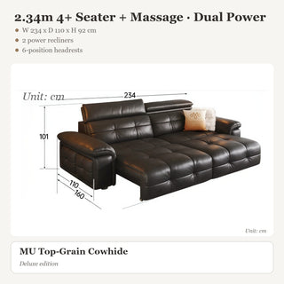 2.34m 4+ Seater + Massage · Dual Power