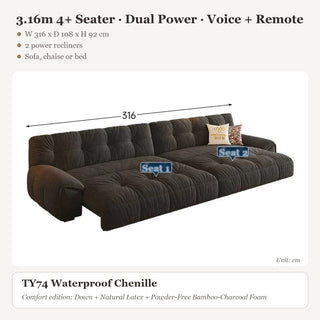 3.16m 4+ Seater · Dual Power · Voice + Remote