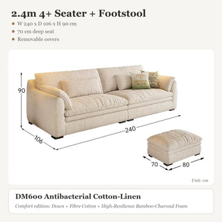 2.4m 4+ Seater + Footstool