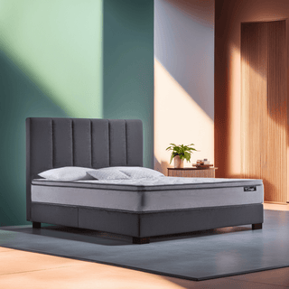 Adamsen Bedframe (Water Repellent) + Somnuz™ Comforto Bamboo Fabric Latex Individual Pocketed Spring Mattress Package Singapore