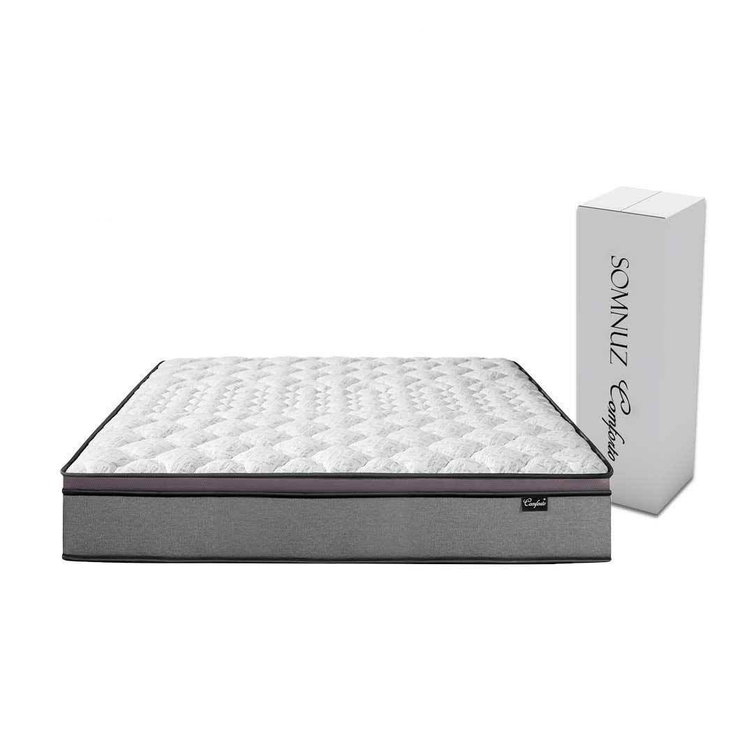 Adamsen Bedframe (Water Repellent) + Somnuz™ Comforto Bamboo Fabric Latex Individual Pocketed Spring Mattress Package Singapore