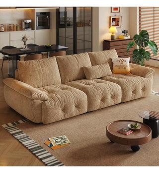 Cloud-style lamb-fleece sofa